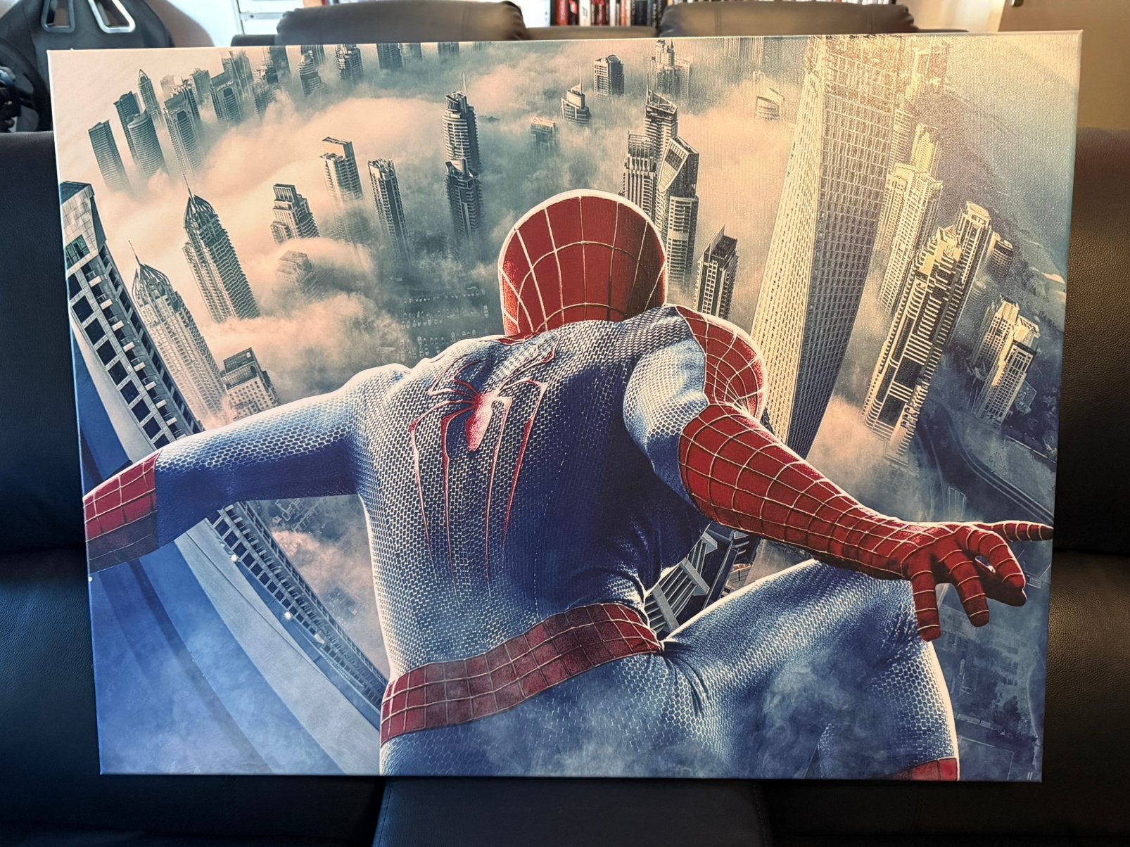 Spider Man Canvas Doek - 80x60 cm, Ophalen, 50 tot 75 cm, Zo goed als nieuw, Schilderij