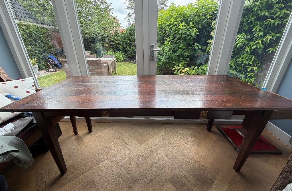 Eettafel, Huis en Inrichting, Tafels | Eettafels, Ophalen, Gebruikt, Klassiek, 200 cm of meer