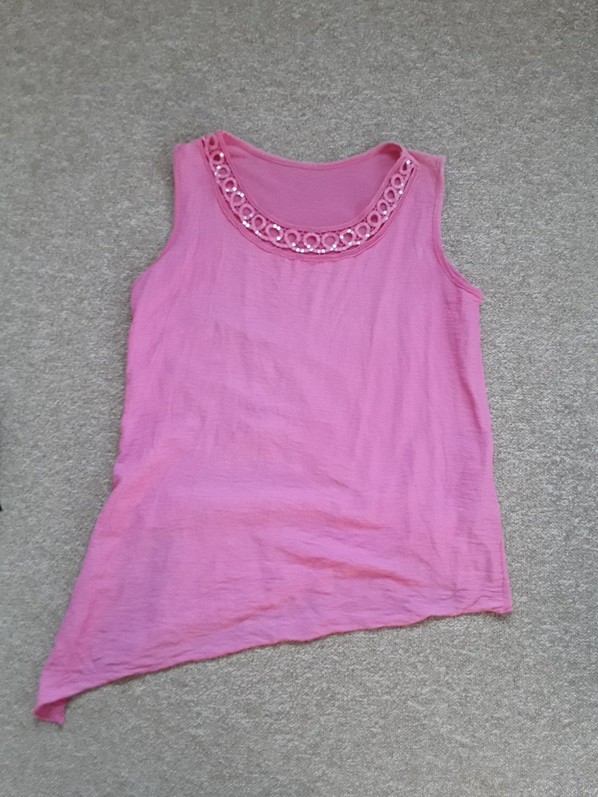 Fuchsia Dames Top Maat 44 - Katoen/Viscose, Kleding | Dames, Tops, Maat 42/44 (L), Ophalen of Verzenden, Zo goed als nieuw, Roze