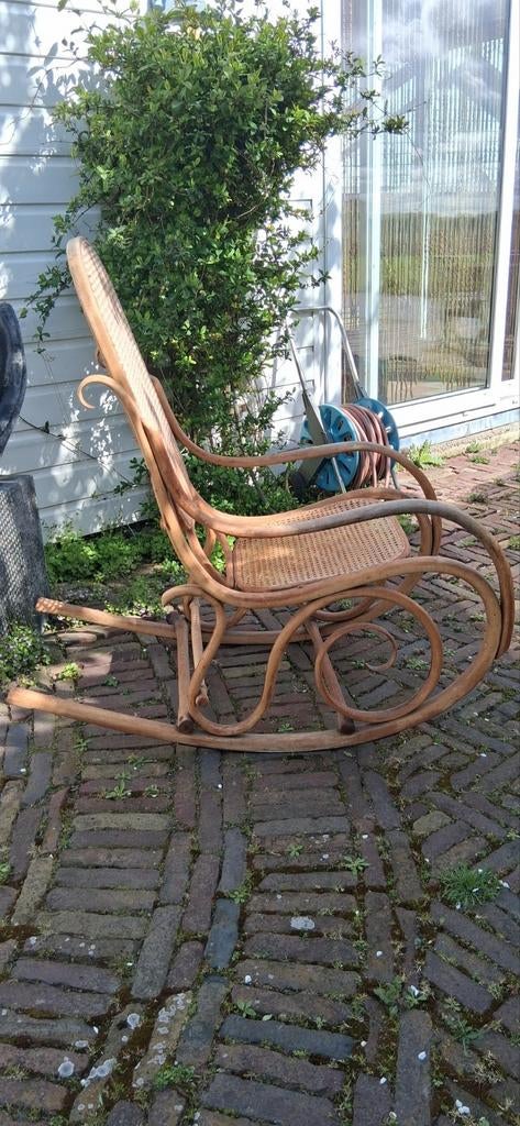 Schommelstoel, Huis en Inrichting, Stoelen, Ophalen, Gebruikt, Bruin, Eén