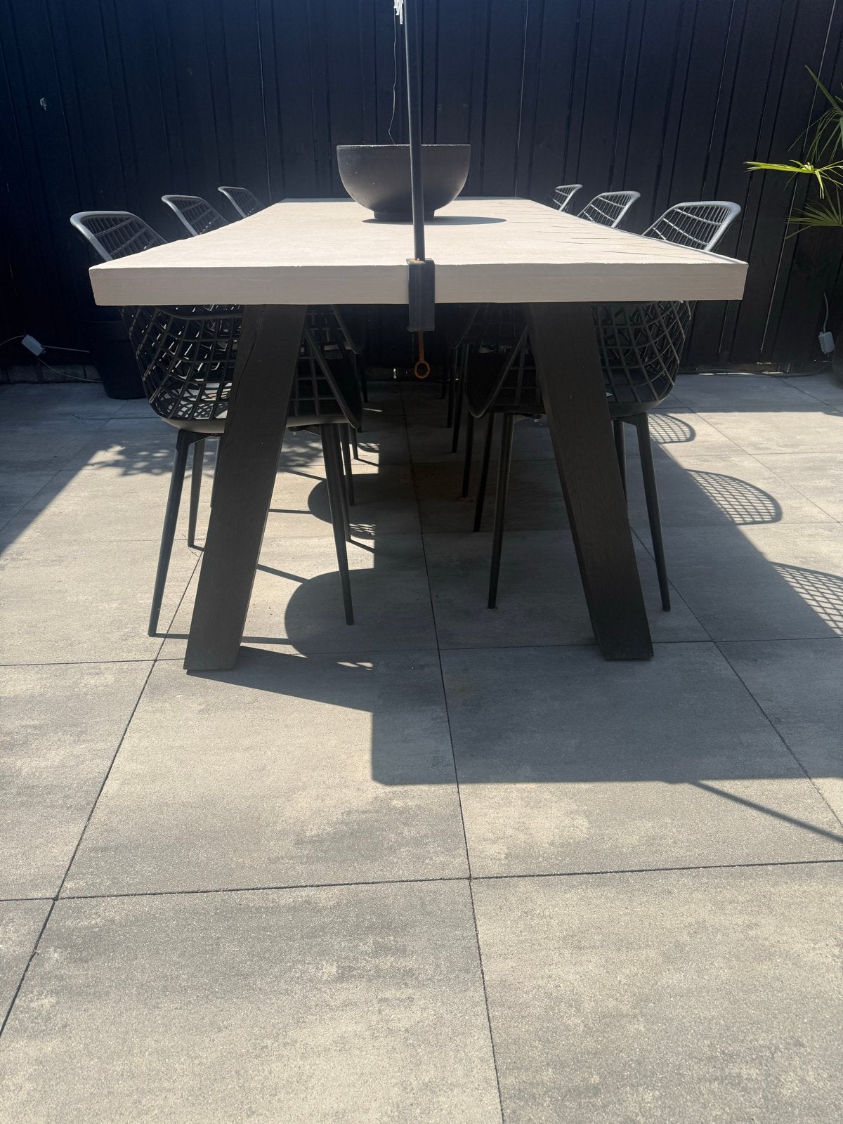 Grote tuintafel voor gezellige zomeravonden, Tuin en Terras, Tuintafels, Ophalen, Gebruikt, Rechthoekig, Hout