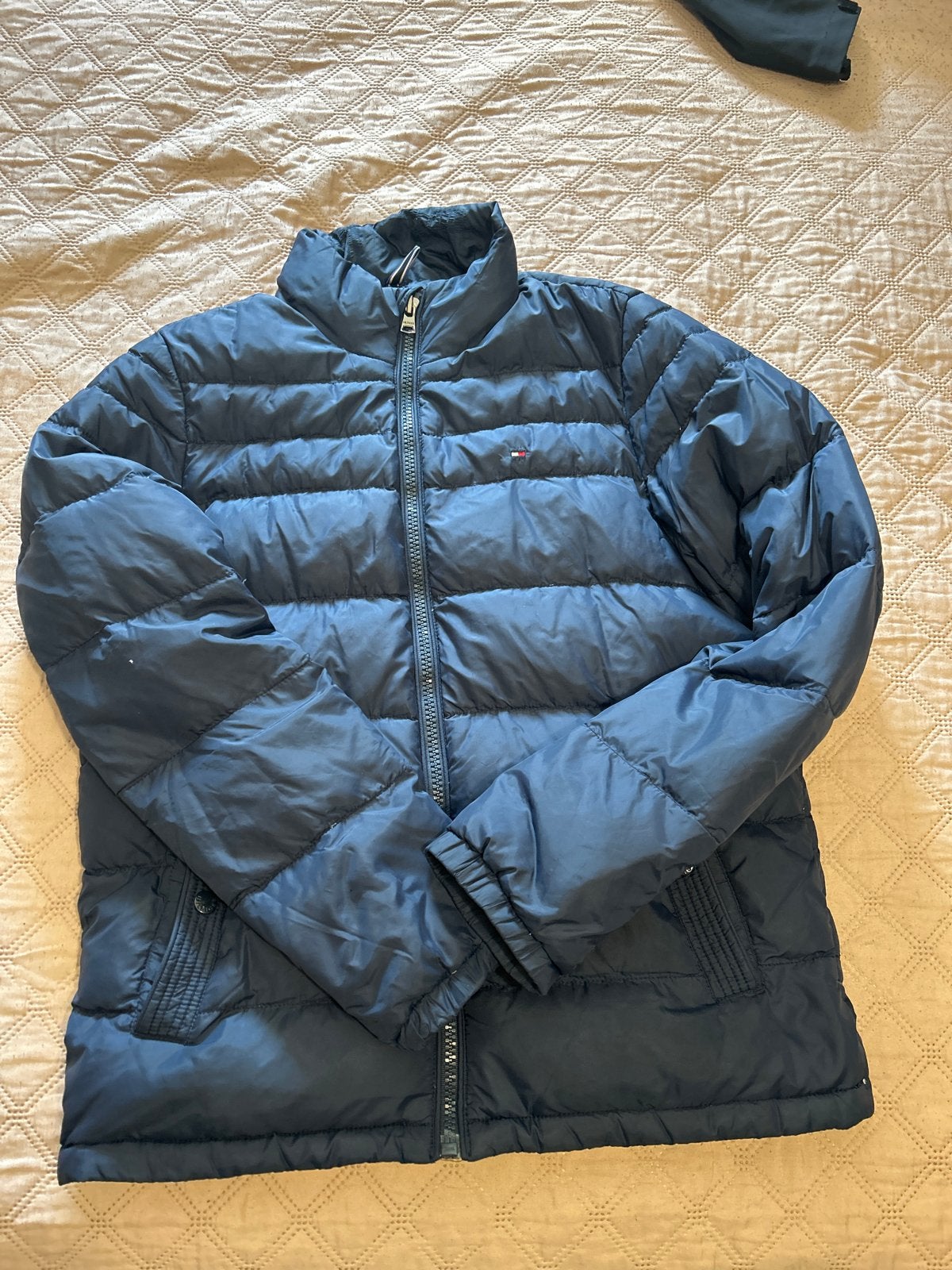 Tommy Hilfiger Puffer Jas Maat M - Zo goed als nieuw, Ophalen of Verzenden, Zo goed als nieuw, Maat 48/50 (M), Blauw