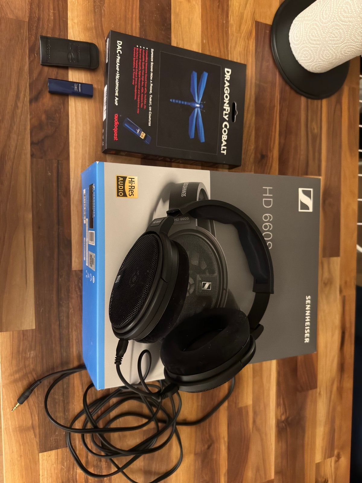 Sennheiser HD660S + Dragonfly cobalt DAC, Ophalen of Verzenden, Zo goed als nieuw, Sennheiser