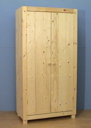 houten 2-DEURSKAST 94 cm breed zelf te kleuren, Huis en Inrichting, Kasten | Kledingkasten, Nieuw, Minder dan 100 cm, 25 tot 50 cm