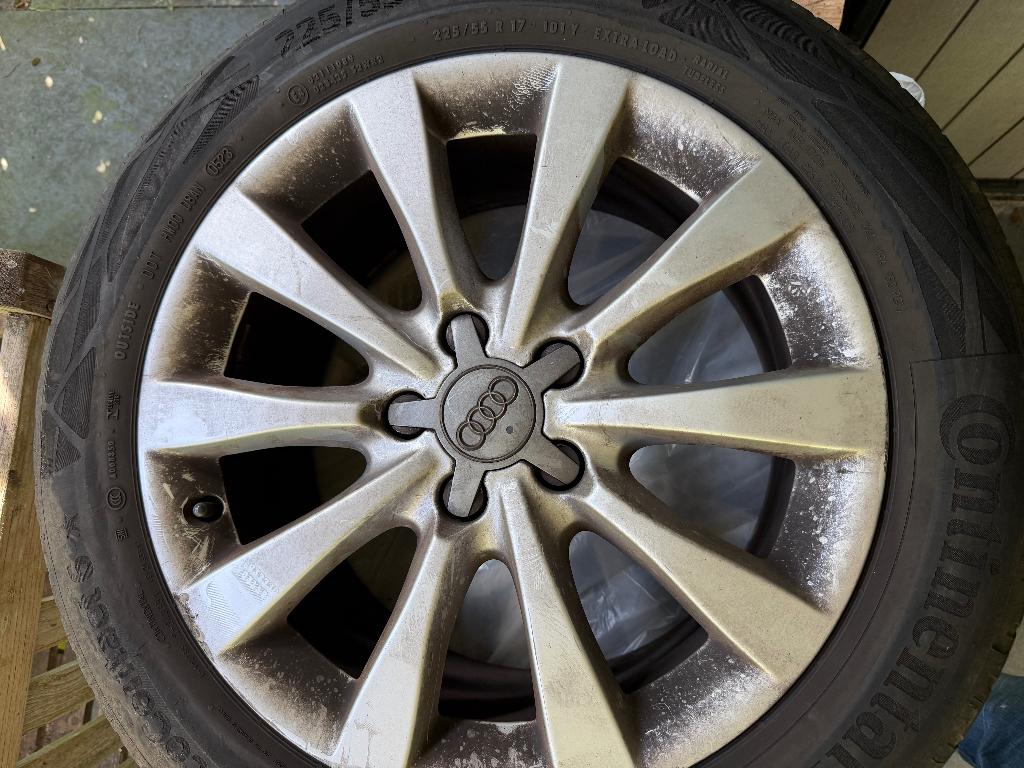 Winterbandenset lichtmetalen velgen Audi A6, Ophalen, Gebruikt, Banden en Velgen, 17 inch