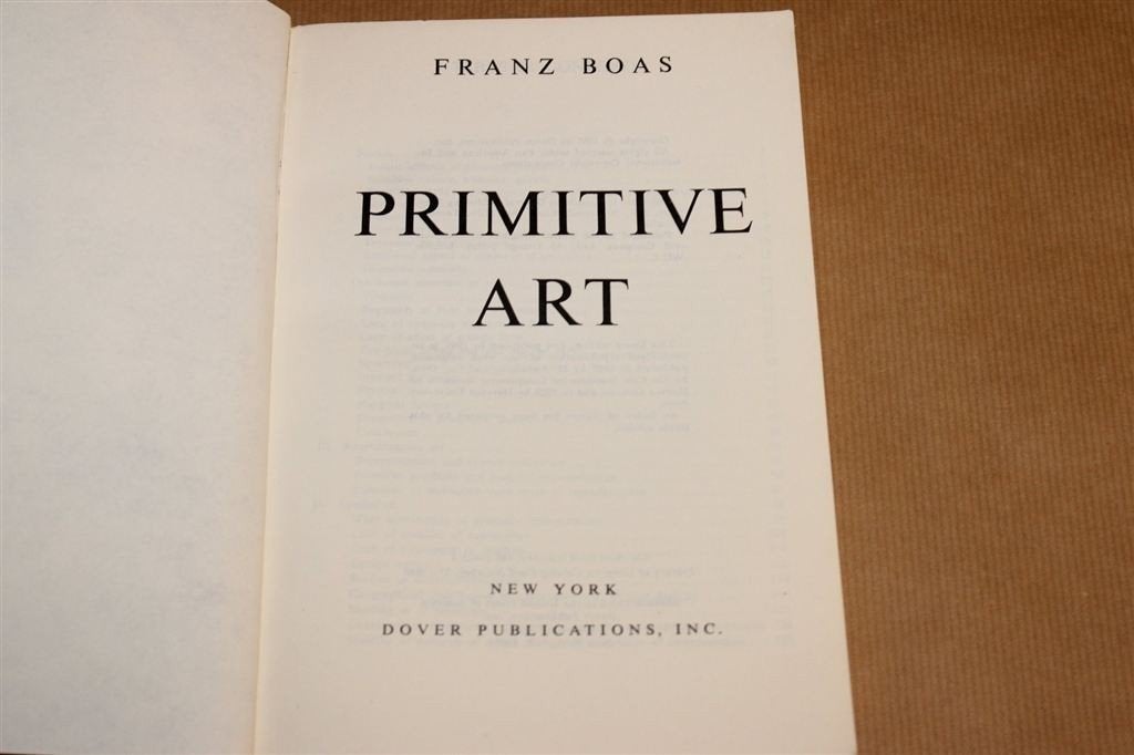 Primitive Art — Tribale Kunst Vintage Boek Franz Boas 1955, Ophalen of Verzenden