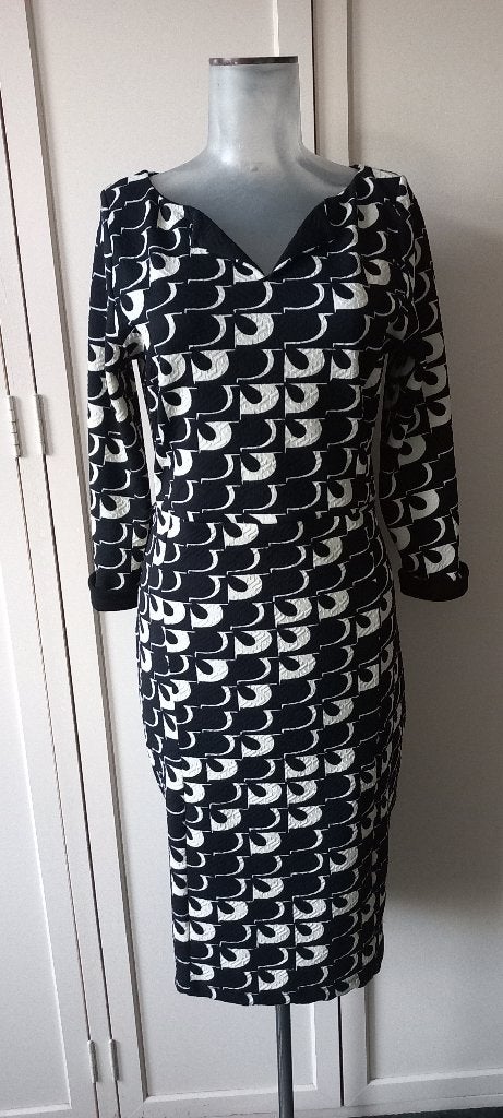 Louie ( King Louie) jurk zwart-crème maat M zgan, Kleding | Dames, Maat 38/40 (M), Meerkleurig, Ophalen of Verzenden, Zo goed als nieuw