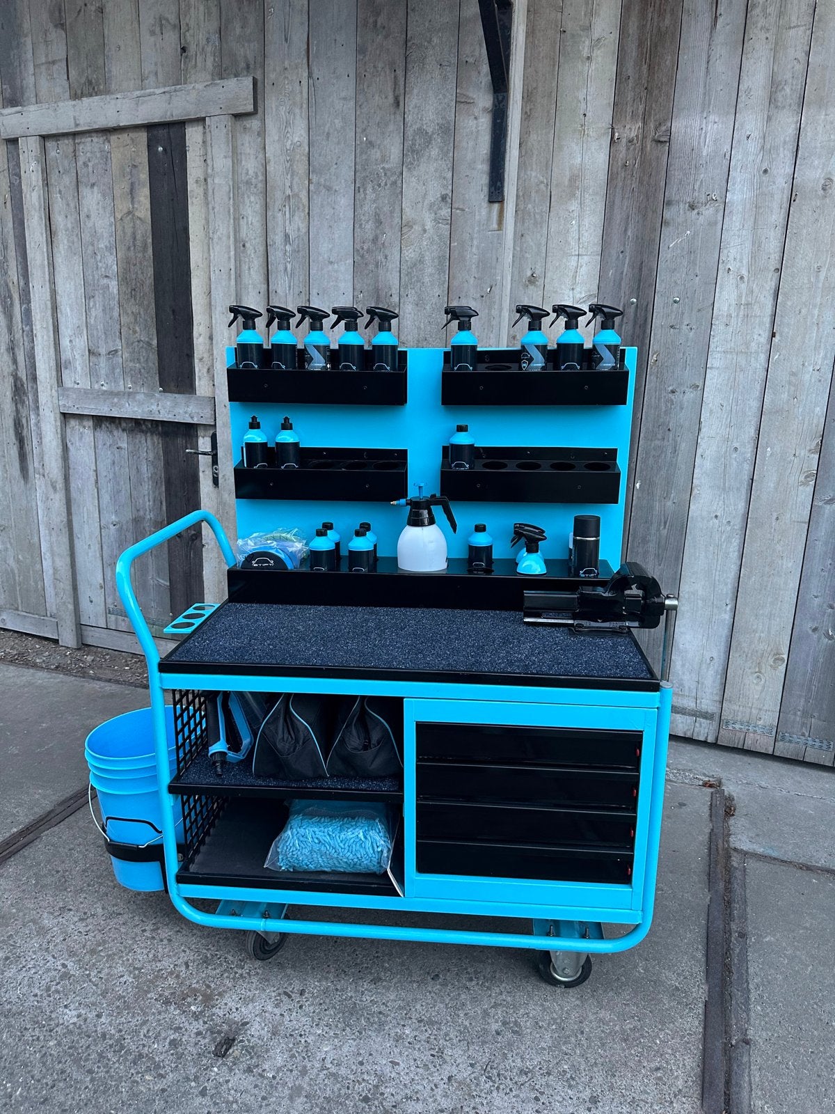 Stipt Detailer Werkstation met complete set (zelfgemaakt), Auto diversen, Ophalen of Verzenden, Zo goed als nieuw