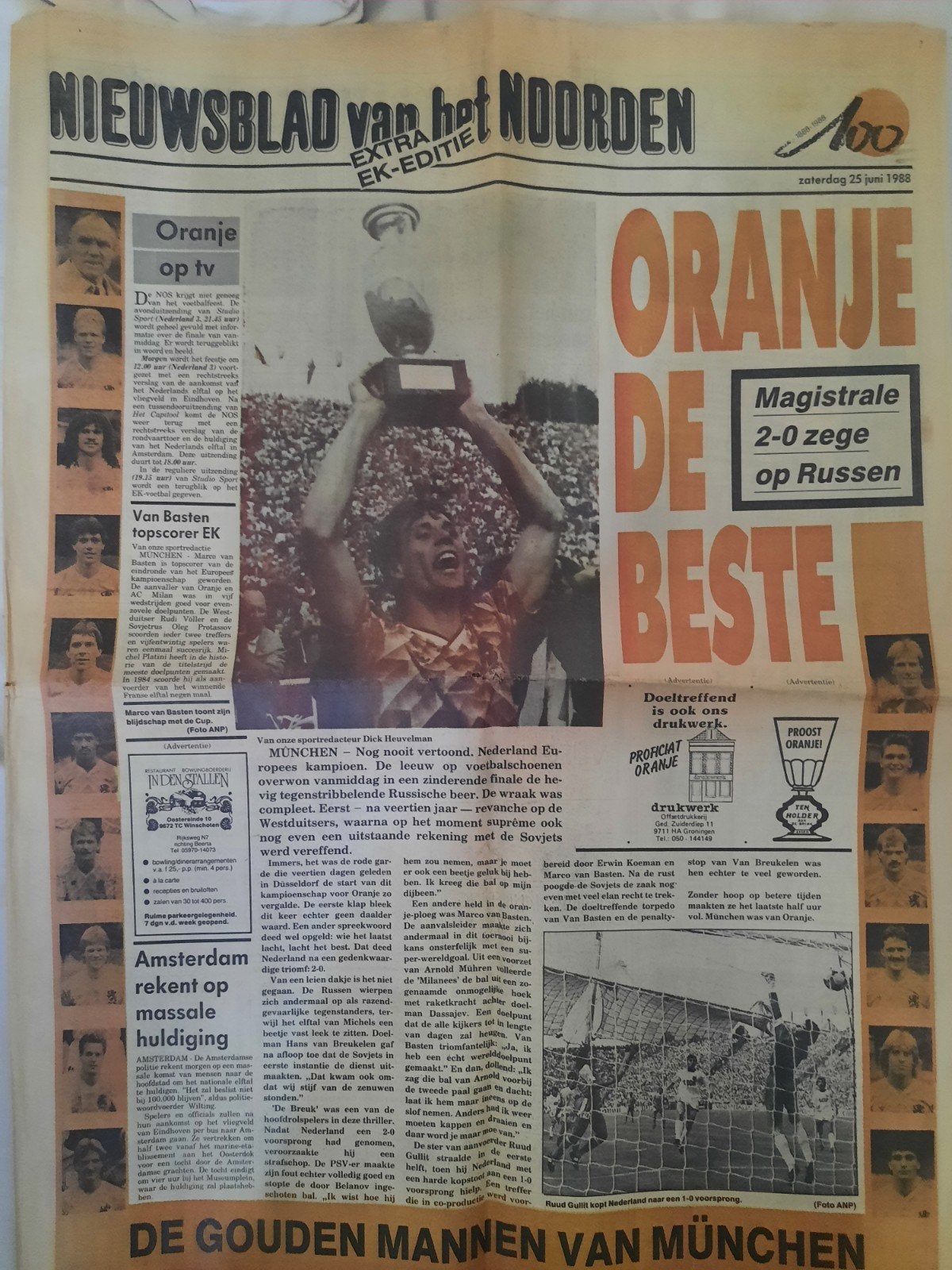 Extra EK88 Editie - Nieuwsblad van het Noorden, Ophalen of Verzenden, Gelezen, Sport en Vrije tijd