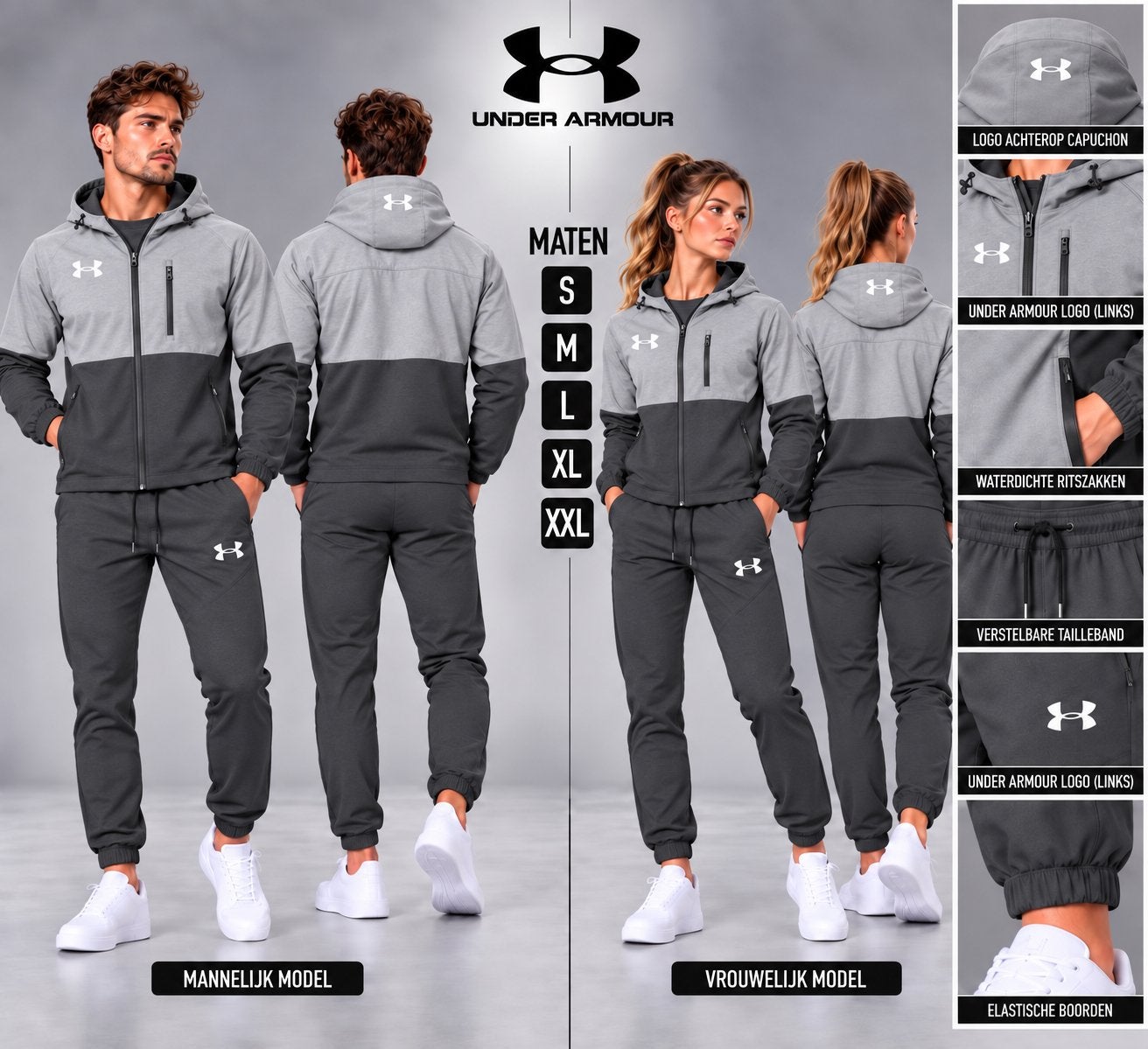 Nieuw Under Armour Trainingspak, Ophalen of Verzenden, Nieuw, Overige maten, Grijs
