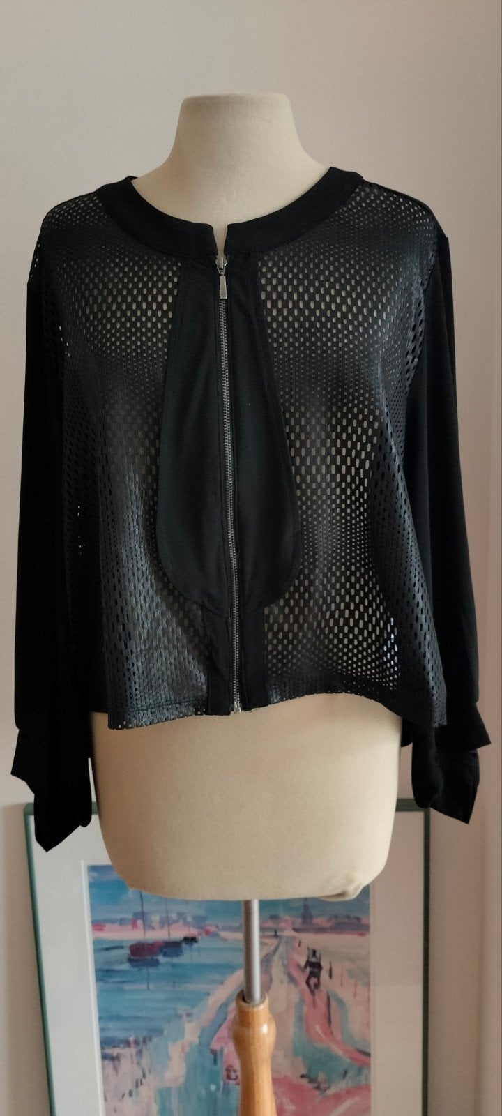Lauren Vidal Zwart Vestje met Rits Maat XXL, Zwart, Maat 46/48 (XL) of groter, Lauren Vidal, Ophalen of Verzenden
