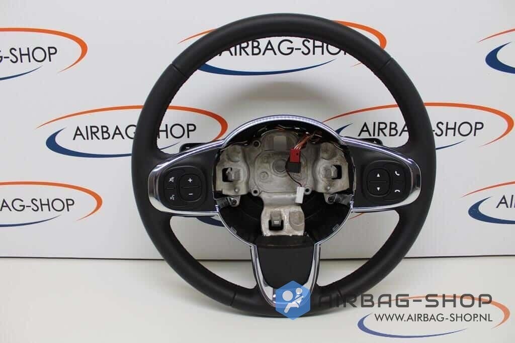 Fiat 500 Multifunctioneel stuur zwart flippers, Gebruikt, -, -, Ophalen of Verzenden
