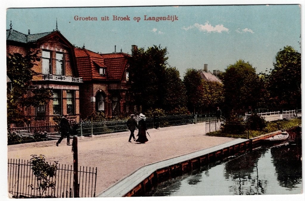 Broek op Langedijk 1916. Groeten uit., Ophalen of Verzenden, Voor 1920, Gelopen, Noord-Holland