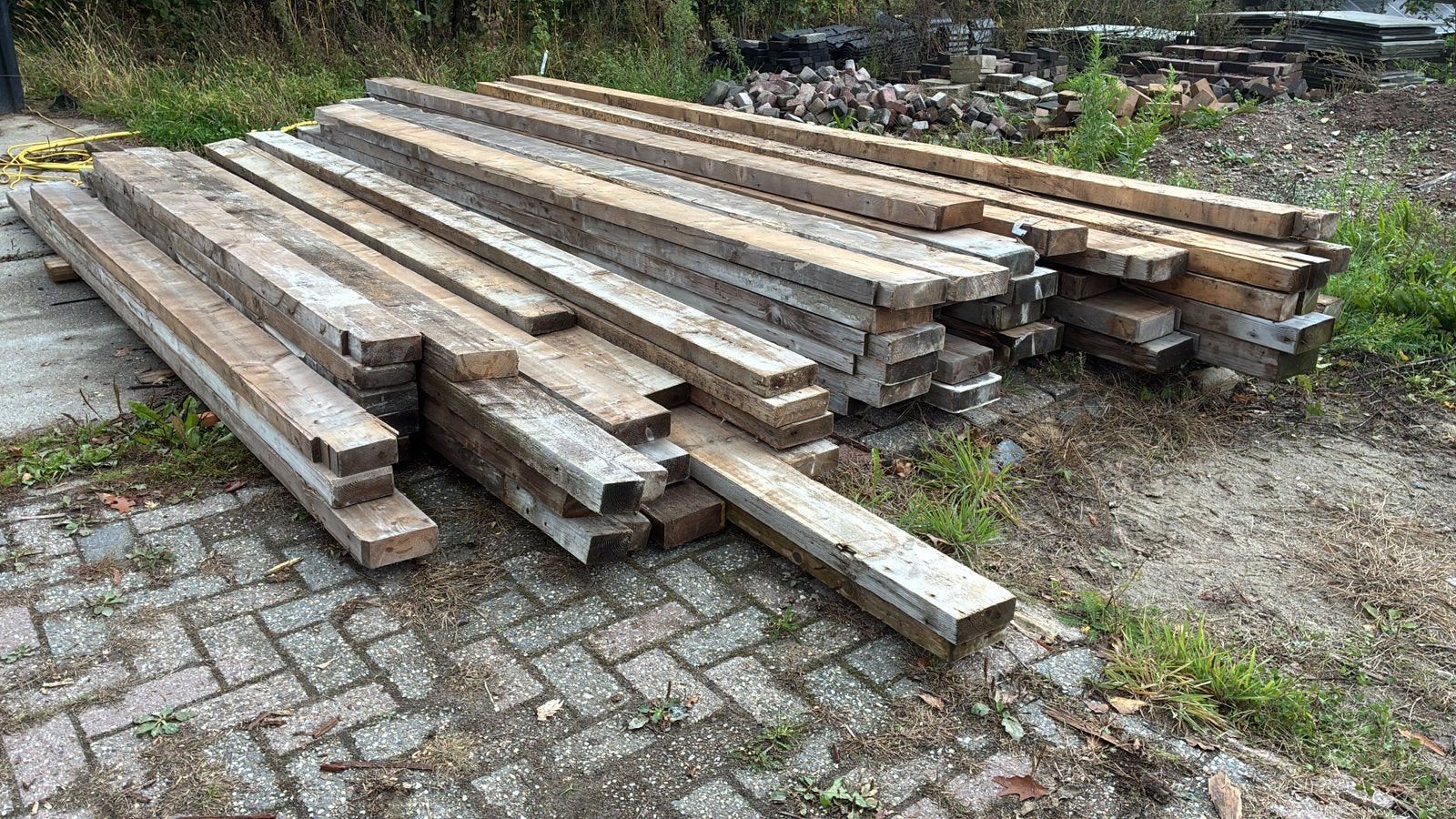 Gebruikte houten gordingen | dakbalken | vloerbalken, Gebruikt, Ophalen of Verzenden, Balk, Vuren