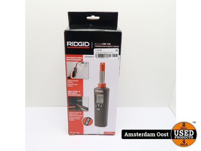 RIDGID Micro HM-100 Temperatuur- en Vochtmeter | Nieuw