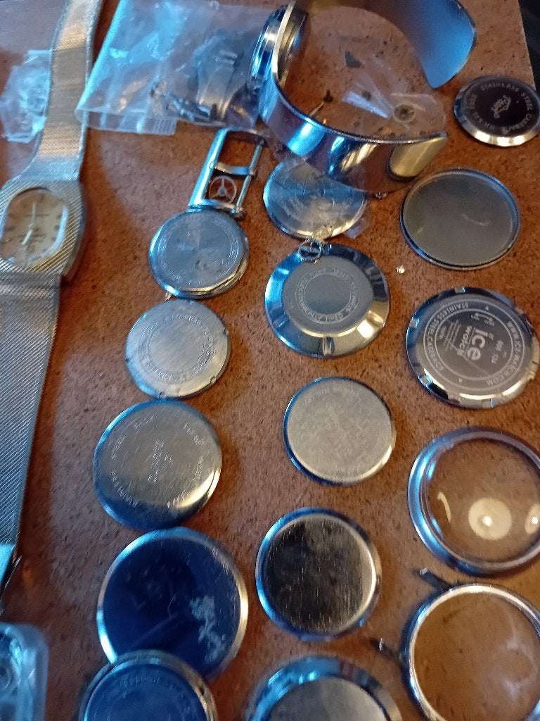 lot antiek vintage  horloge onderdelen, Ophalen of Verzenden, Staal, Overige merken, 1960 of later