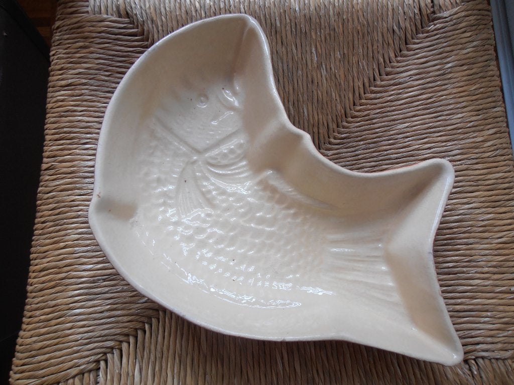 2 antieke puddingvormen, vis en schelp, Antiek en Kunst, Ophalen of Verzenden