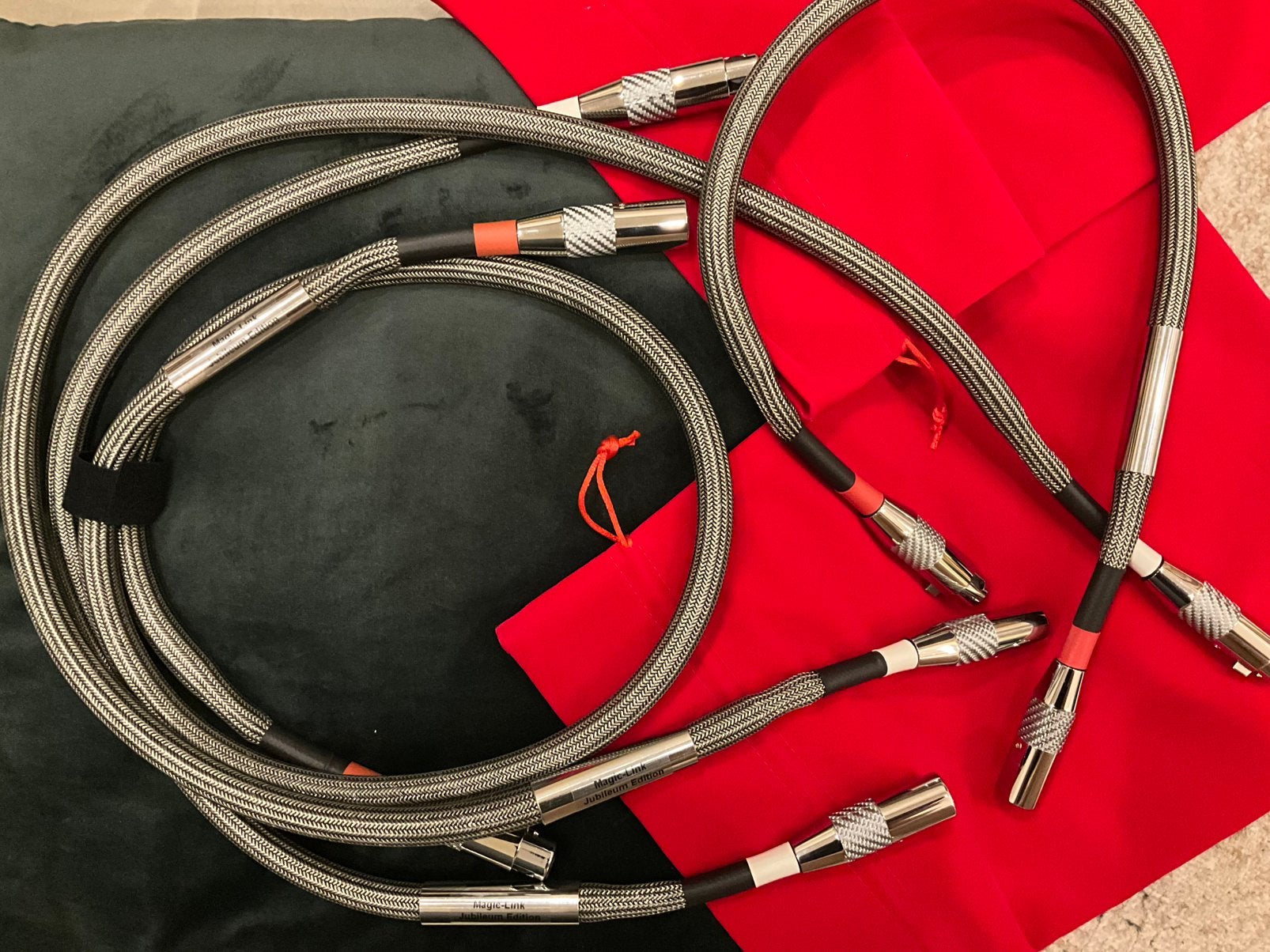 M.L. Jubil. Edition XLR 24krt. Goud en zilver interlinks., Ophalen of Verzenden, Zo goed als nieuw, Minder dan 2 meter, Interlink-kabel