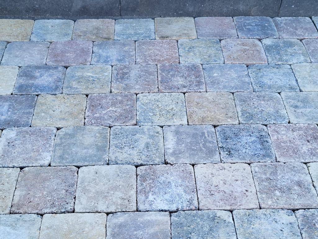 Cobblestones bont 15x15x6 cm. € 22.50 per M2., Tuin en Terras, Tegels en Klinkers, Ophalen, Nieuw, Beton, Klinkers