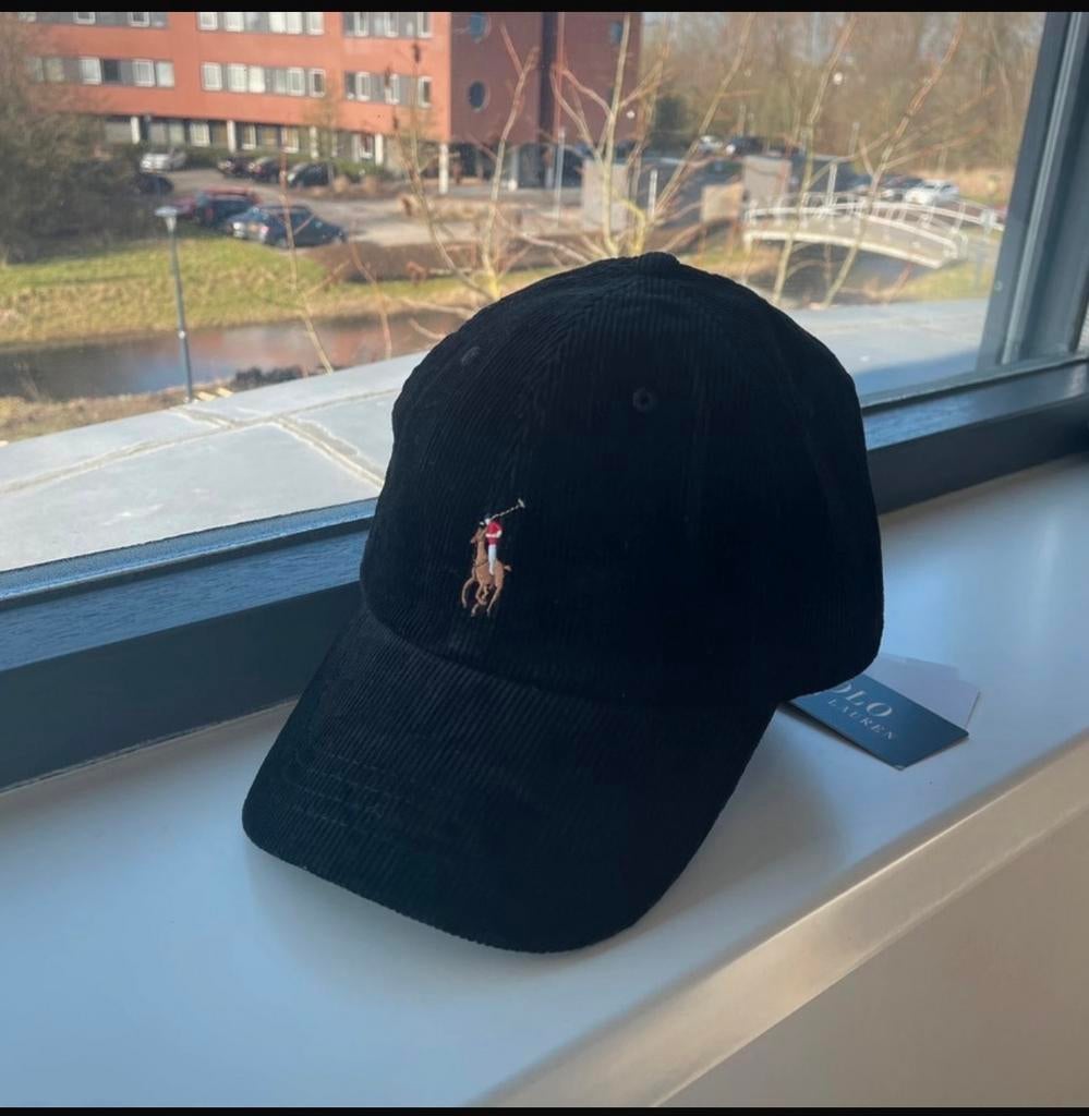 Nieuwe Polo Ralph Lauren Corduroy Pet Zwart, Kleding | Heren, Ophalen of Verzenden, Nieuw, One size fits all, Pet