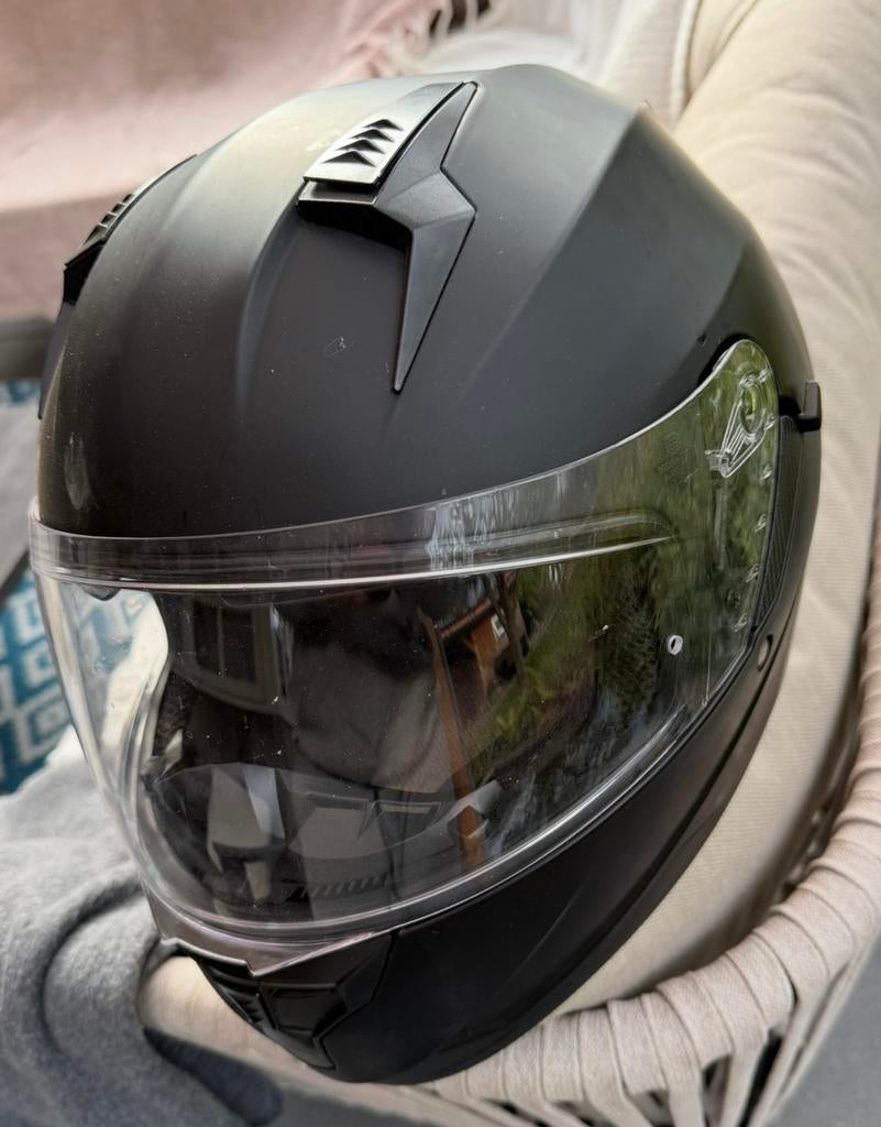 Mooie Vinz intergraal helm met zonnevizier, Fietsen en Brommers, Brommerhelmen, Ophalen of Verzenden, Zo goed als nieuw