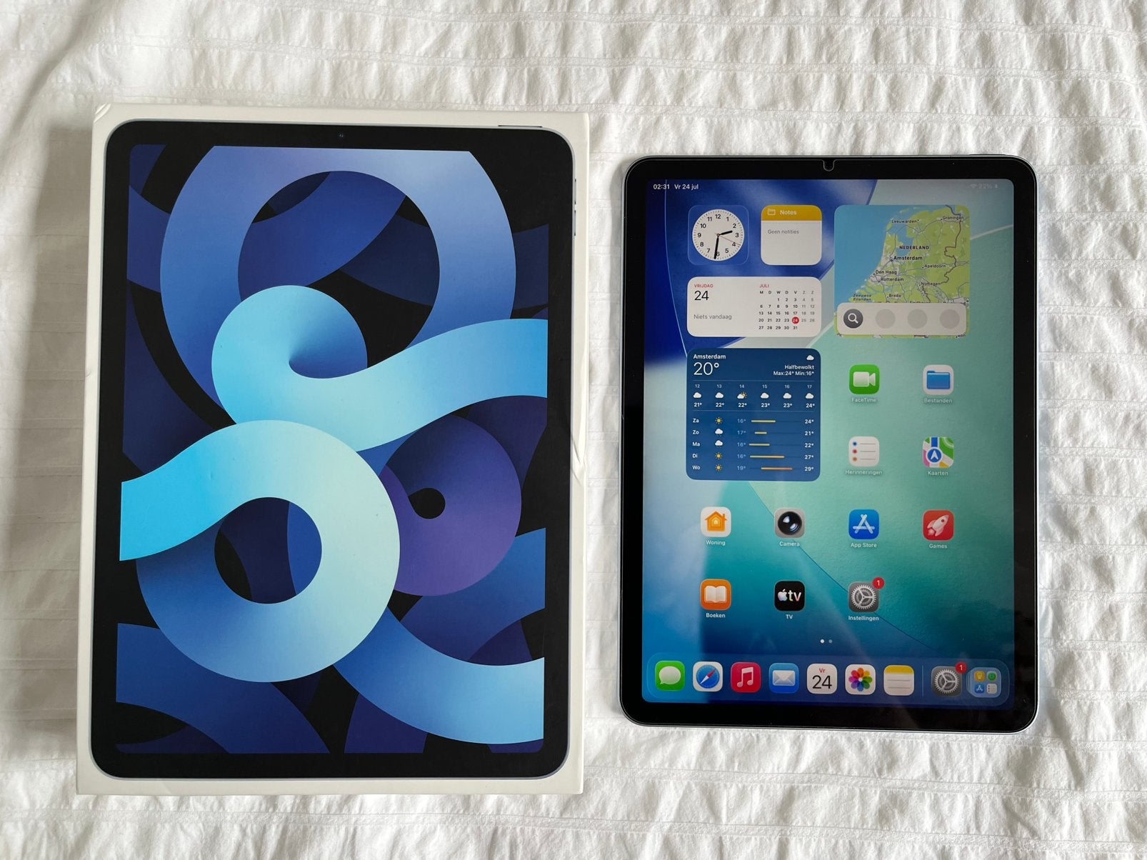 Apple iPad Air 4 64GB - Als nieuw, Computers en Software, Apple iPads, 10 inch, Blauw, Apple iPad Air, Ophalen of Verzenden
