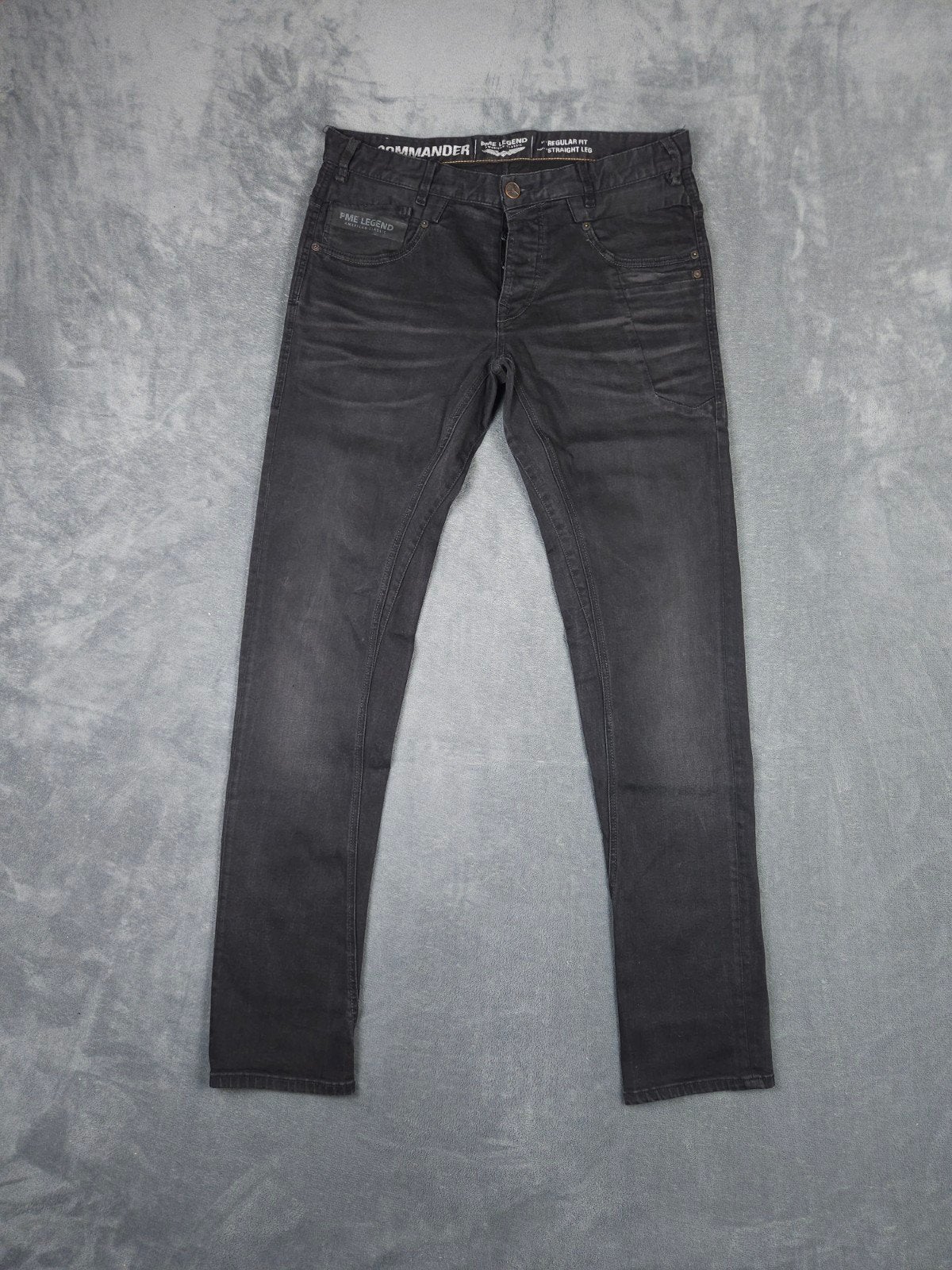 Pme Legend Broek Commander W33 L36 Straight Leg Zwart Jeans, ., Zwart, Ophalen of Verzenden, Zo goed als nieuw