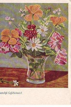 Ansichtkaart 	Bloemen, Verzamelen, Ansichtkaarten | Themakaarten, Verzenden, 1960 tot 1980, Gelopen, Natuur