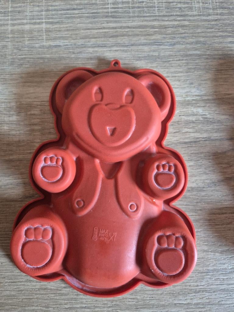 silicone bakvorm beertje, Ophalen of Verzenden, Gebruikt, Taarten, Bakvorm