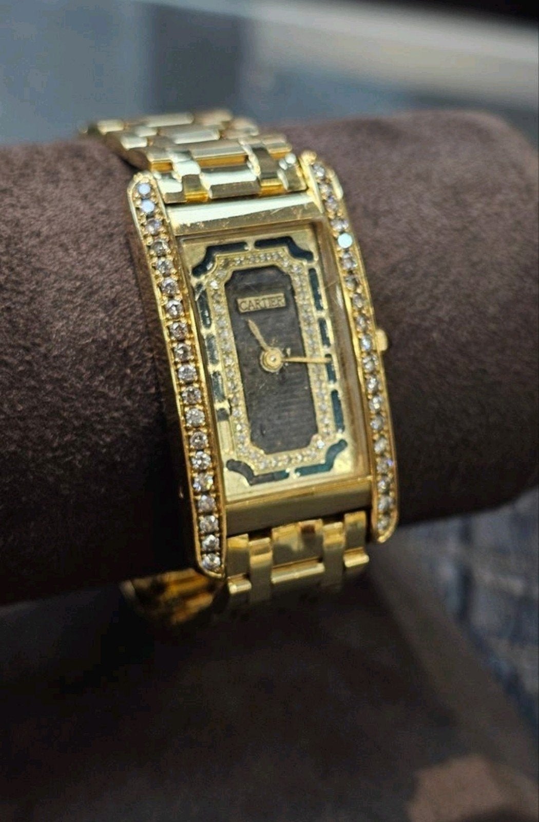 18karaat gouden cartier horloge 81.15 gram, Ophalen of Verzenden, Zo goed als nieuw, Goud, Goud