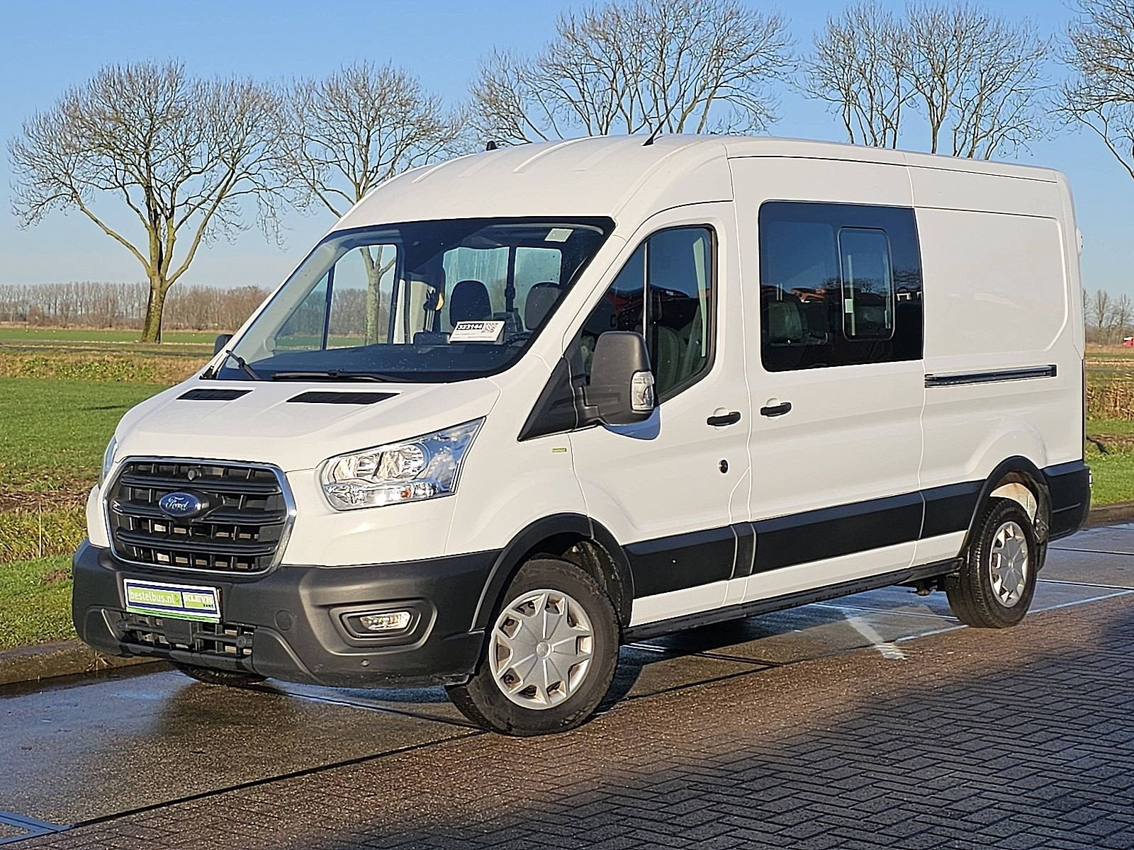 FORD TRANSIT 2.0 l3h2 dubbel cabine!, Automaat, Euro 6, 129 pk, Wit