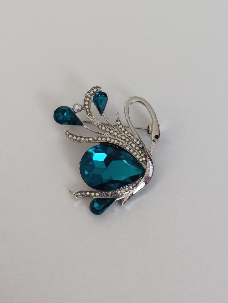 Zwaan broche, Sieraden, Tassen en Uiterlijk, Overige materialen, 4 tot 7 cm, Overige kleuren, Nieuw