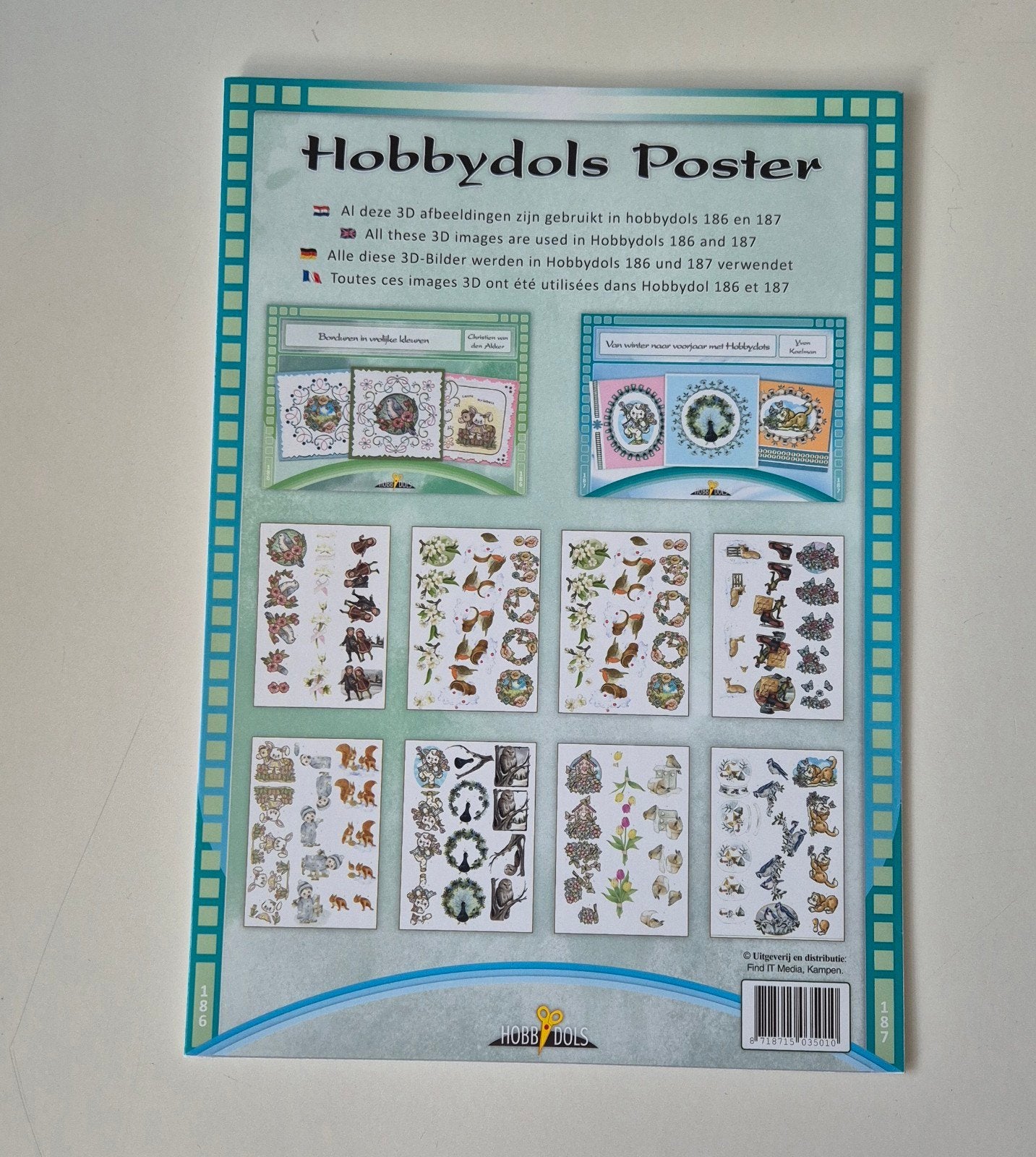 Hobbydols poster, Hobby en Vrije tijd, Ophalen of Verzenden, Zo goed als nieuw, Overige thema's, Knipvel