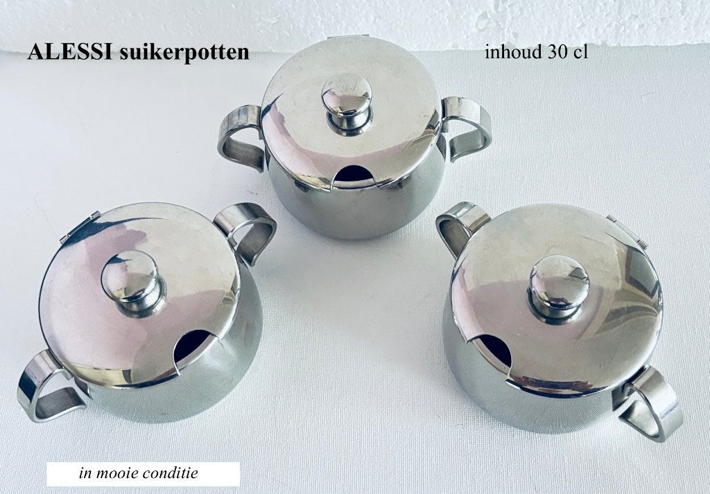 3x ALESSI Dani Suikerpot samen € 19,95  Italiaans design, Ophalen