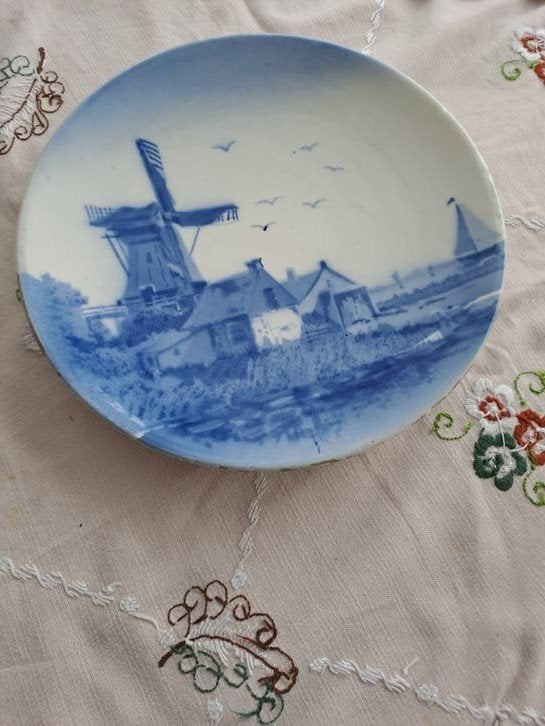 te koop een antiek wand bord  ingst  25 cm doorsnede, Ophalen of Verzenden