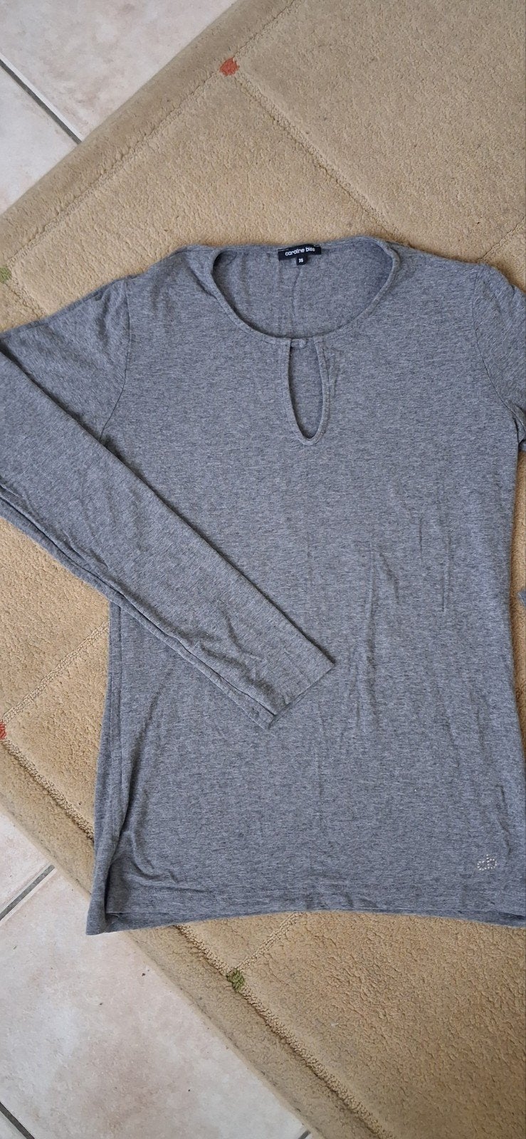 CAROLINE BISS Longsleeve Maat 36 - Grijs, Kleding | Dames, Ophalen of Verzenden, Zo goed als nieuw, Lange mouw, CAROLINE BISS