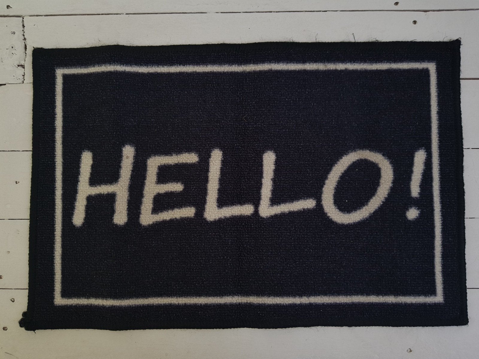 hallo! wc mat deurmat, Tuin en Terras, Deurmatten, Ophalen of Verzenden, Gebruikt