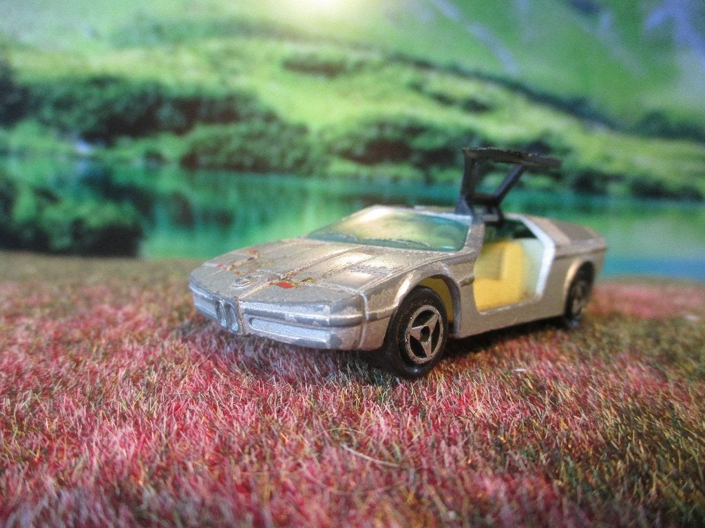 1/60 BMW Turbo - Majorette metallic-zilver, Ophalen of Verzenden, Gebruikt, Auto