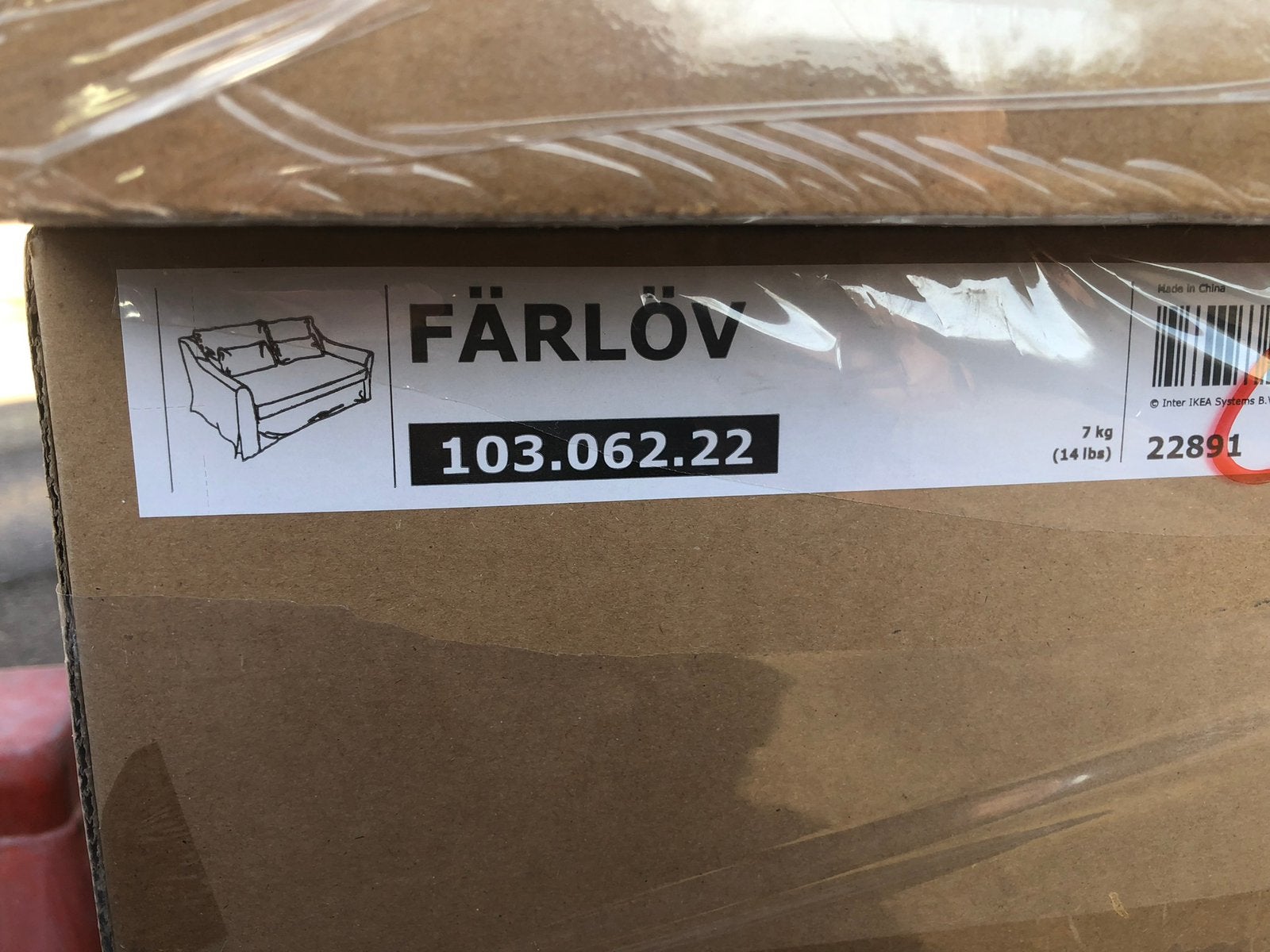 ikeae Farlov hoes 3-zits donkergrijs 103.062.22Nieuw, Ophalen of Verzenden, Nieuw