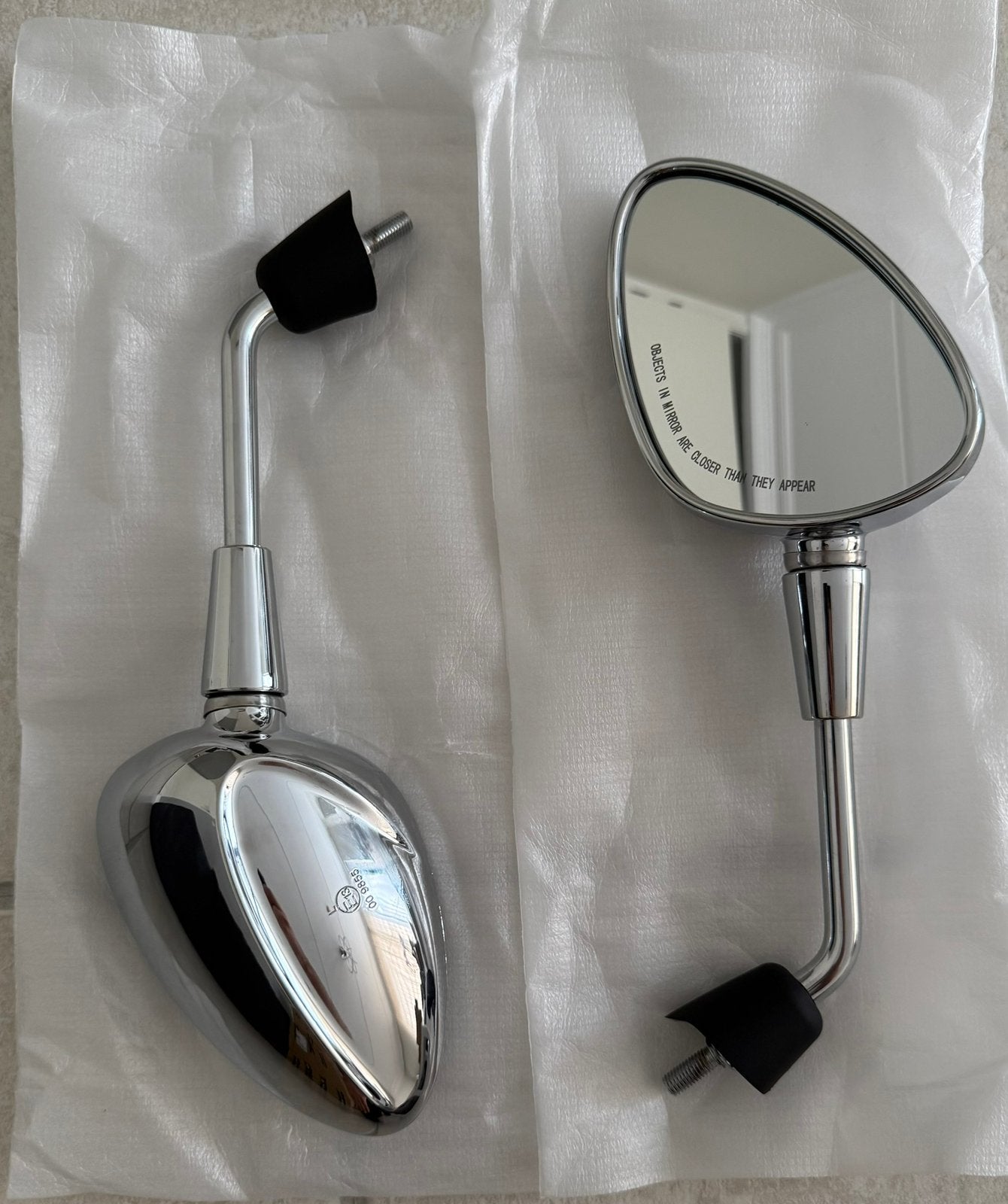 Vespa sprint spiegel set chroom kort nieuw, Ophalen of Verzenden