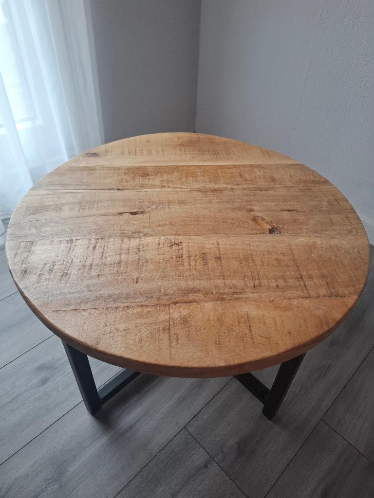 Salontafel, Ophalen, 50 tot 100 cm, Hout met metaal zwart, 50 tot 100 cm