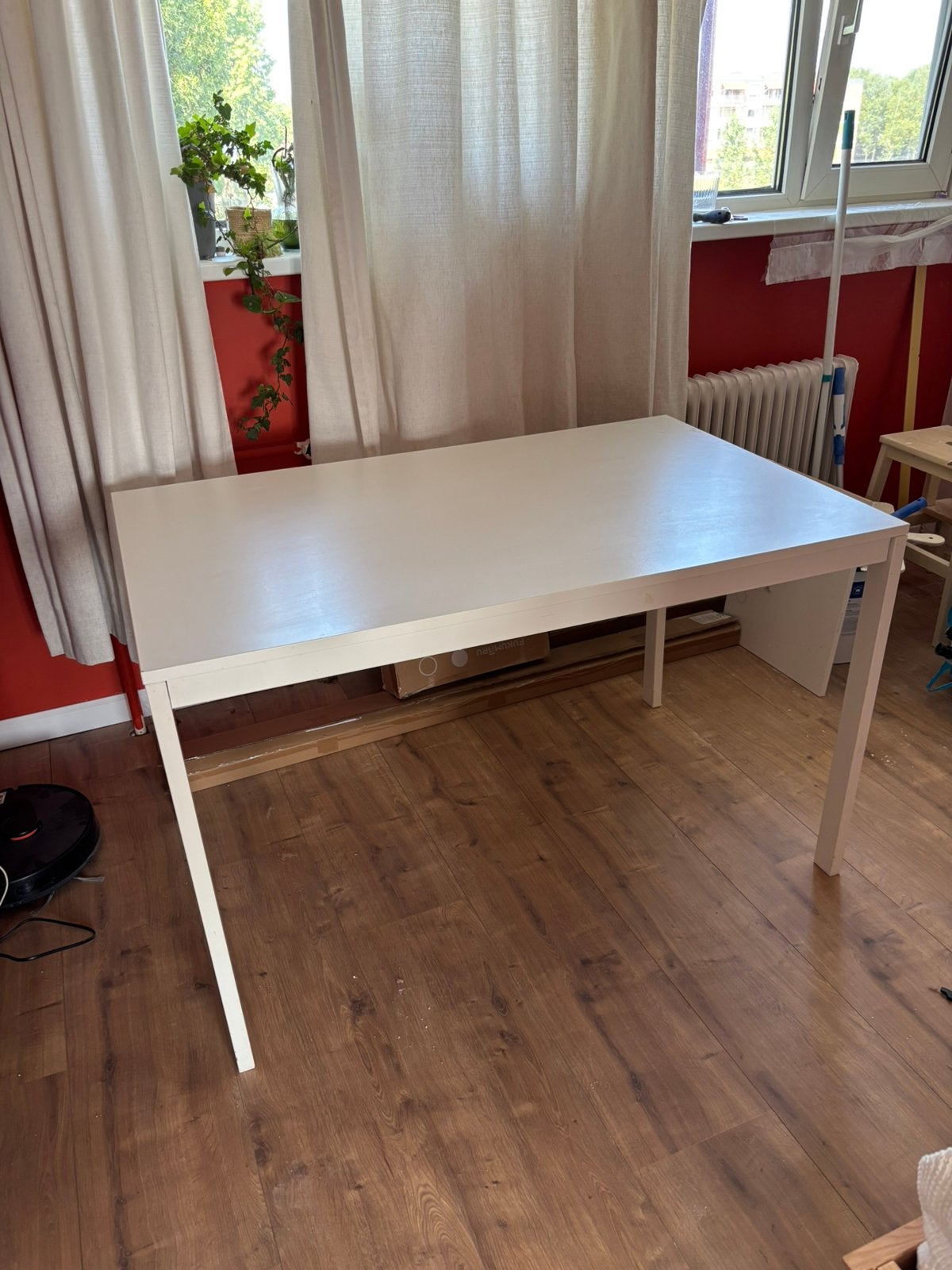 Ikea Uitschuifbare eettafel wit - 120x74 tot 180cm, Huis en Inrichting, Tafels | Eettafels, Ophalen, 50 tot 100 cm, Zo goed als nieuw