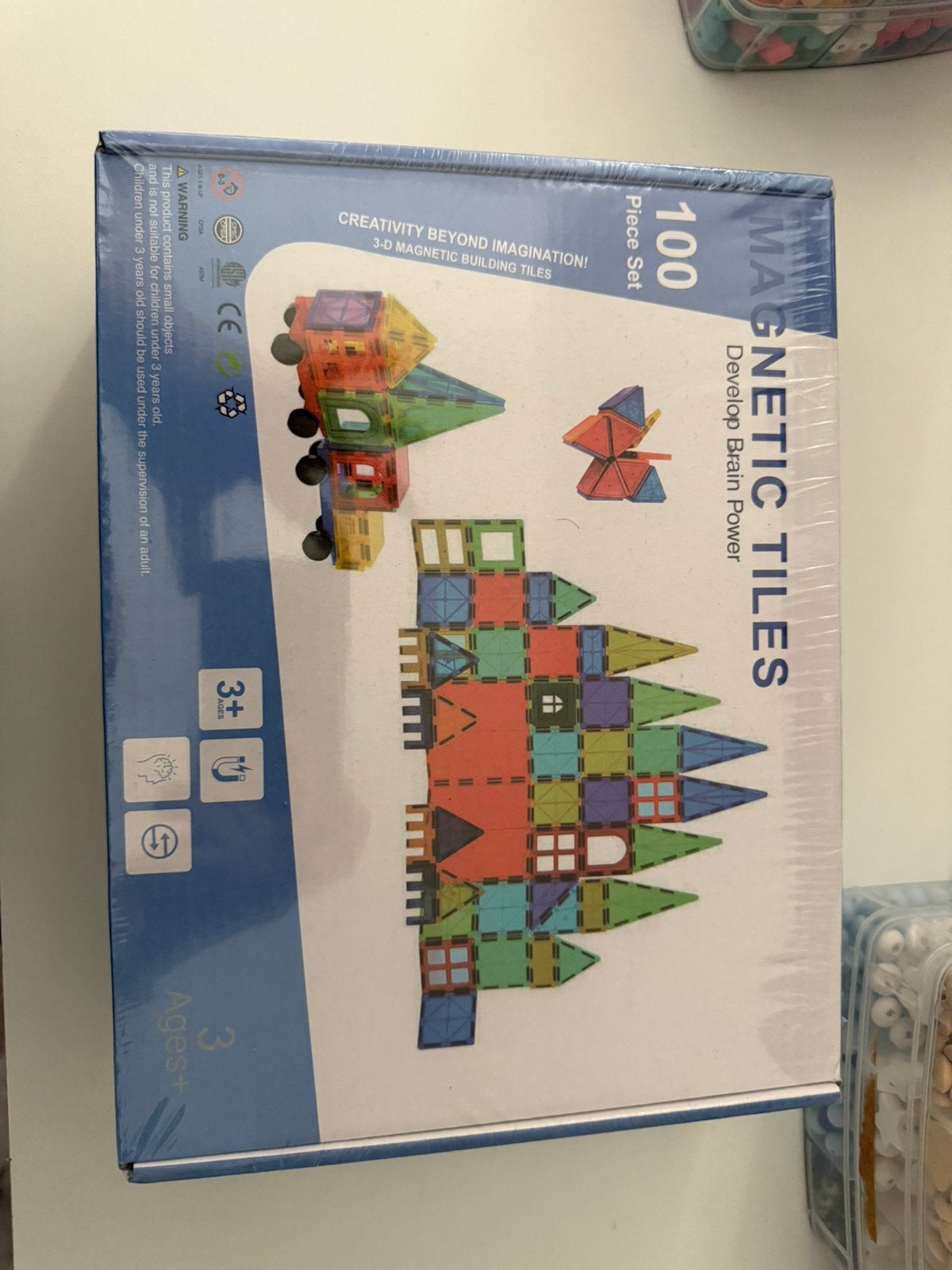 Magnetic tiles nieuw 100 stuks, Ophalen of Verzenden, Nieuw