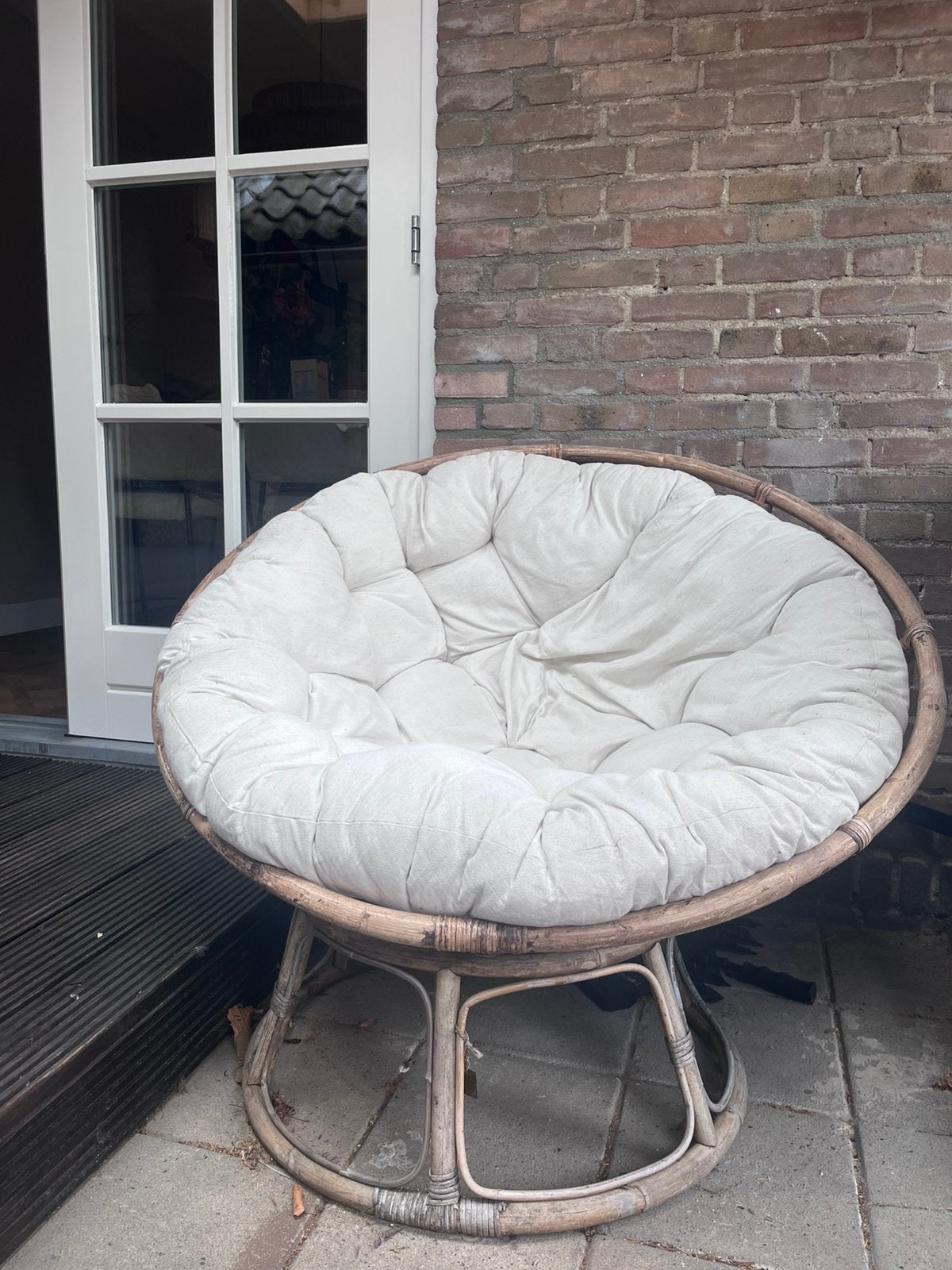 Lounge fauteuil, Ophalen, Zo goed als nieuw, Kunststof, 2 zitplaatsen