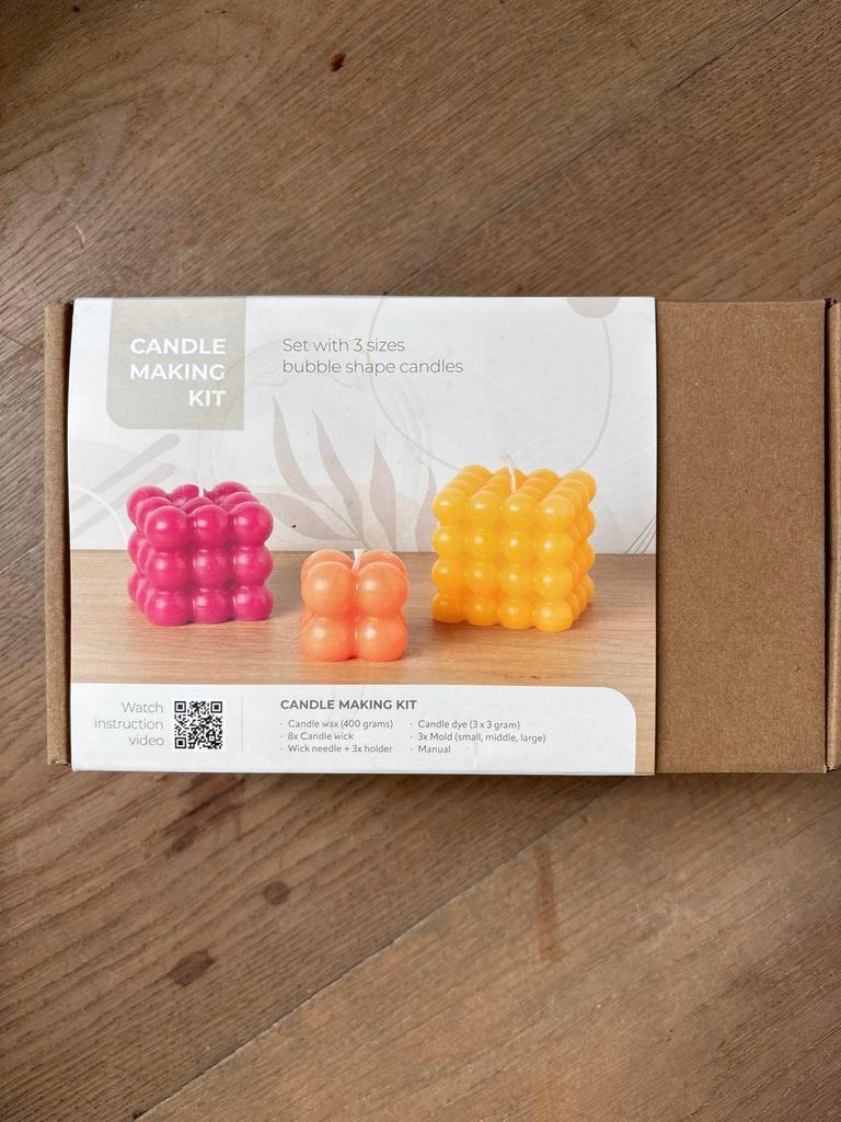 DIY Kaarsen Maakset - Bubble Kaarsen (Ongebruikt), Overige thema's, Meerkleurig, Ophalen of Verzenden, Zo goed als nieuw