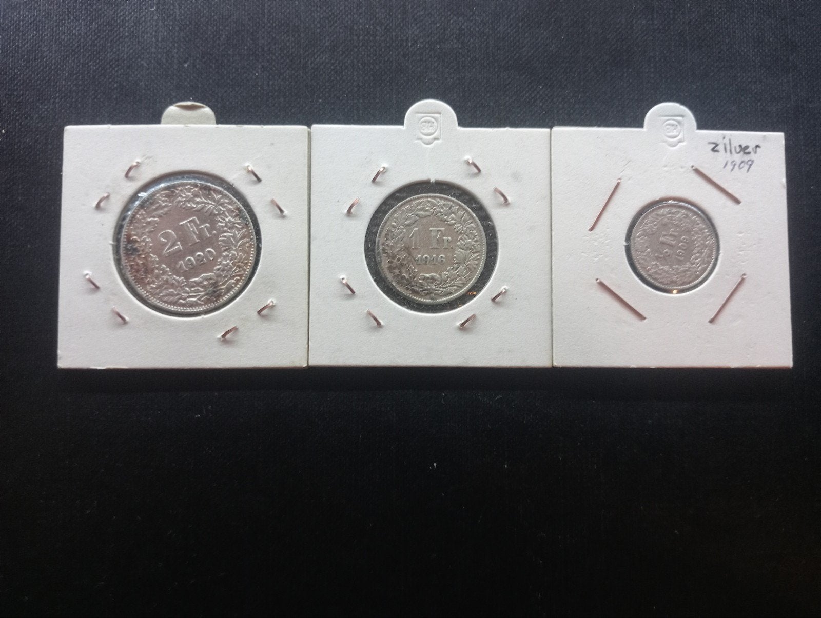 setje Zwitserse Franken begin 1900, Ophalen of Verzenden, Overige landen, Setje, Zilver