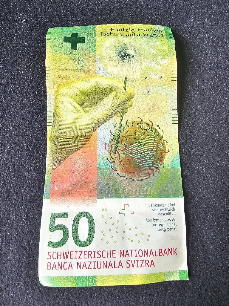 50 Zwitserse frank biljet, Postzegels en Munten, Verzenden, Buitenland, Bankbiljetten