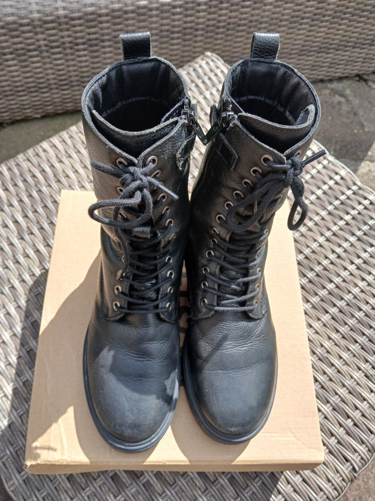 Nelson leren bikerboots in maat 36., Ophalen, Jongen of Meisje, Nelson, Laarzen