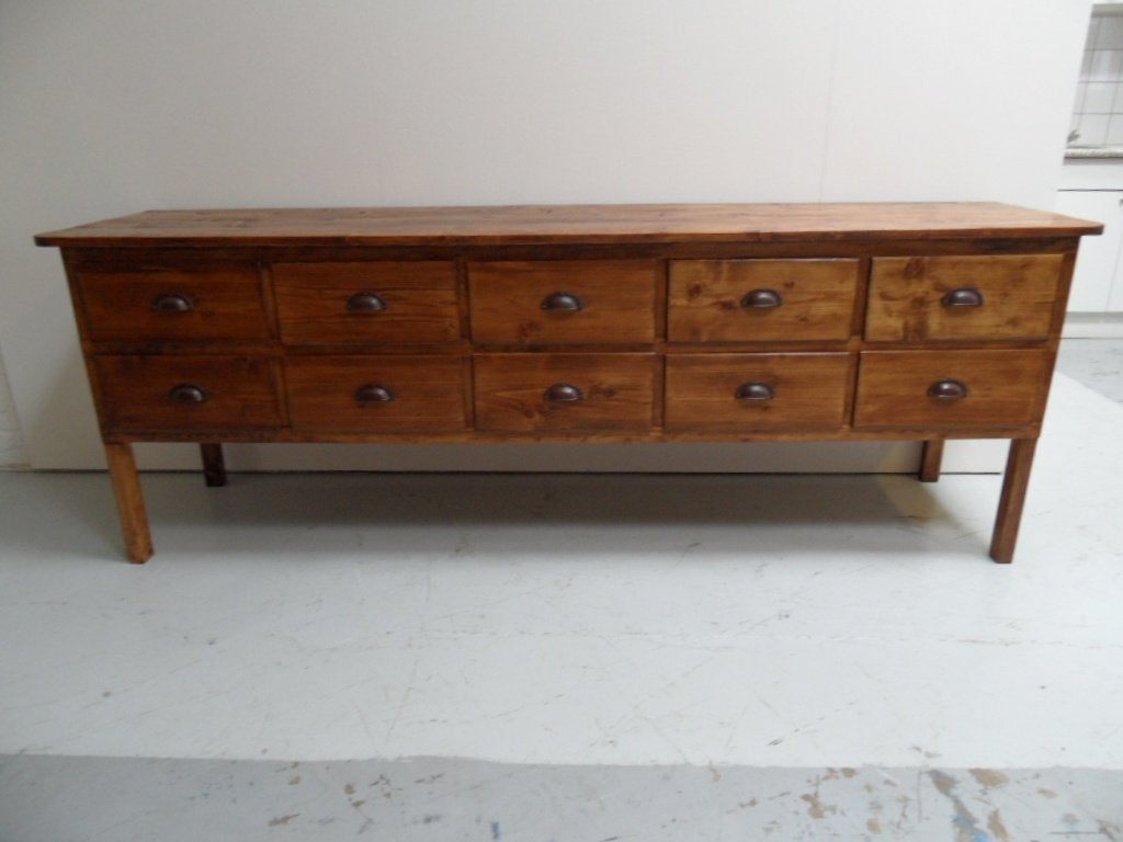 Vintage winkelkast   ladekast  archiefkast, Gebruikt, Onbekend, 3 of 4 laden, Onbekend