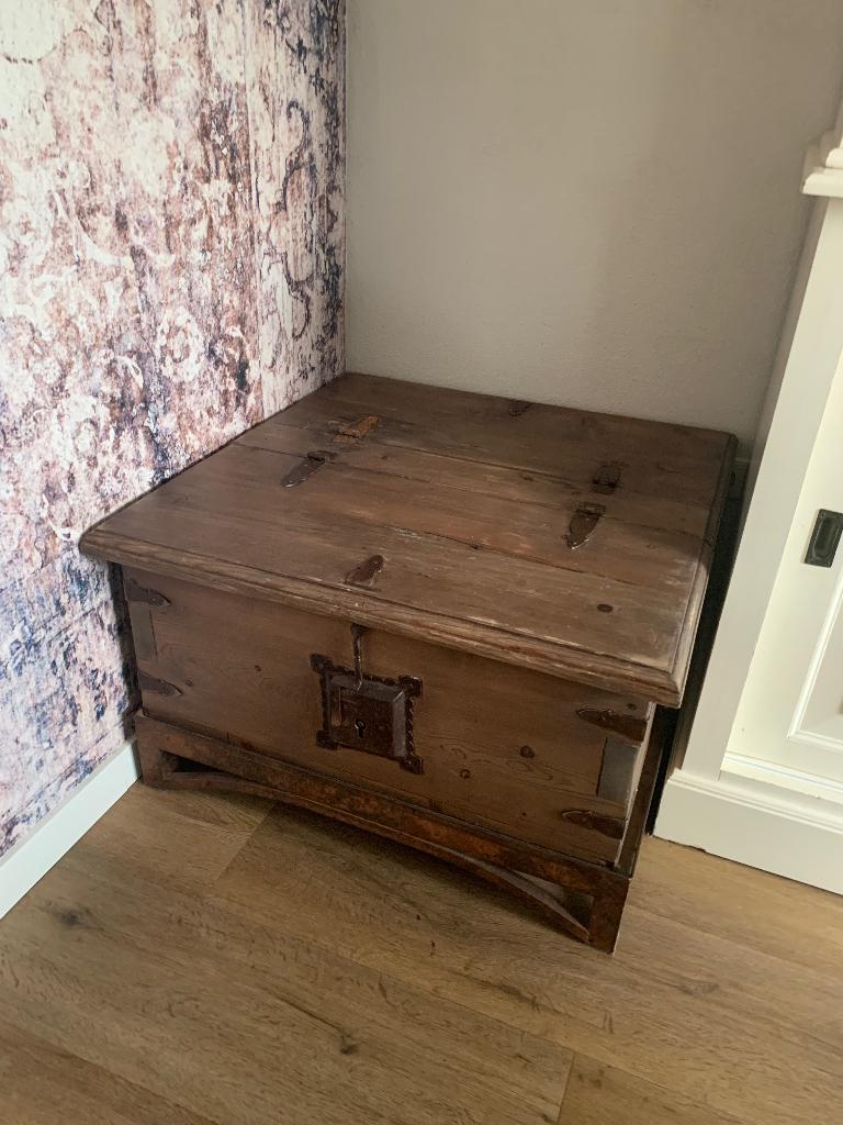 Oude Mexicaanse Dekenkist, Huis en Inrichting, Woonaccessoires | Kisten, Ophalen, Gebruikt, 50 tot 100 cm, Minder dan 50 cm